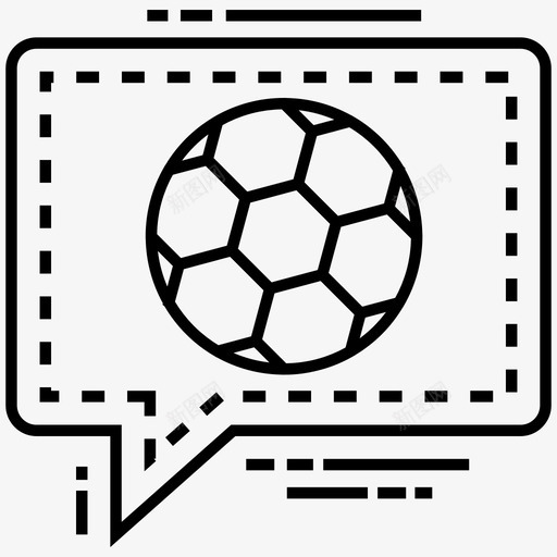 体育消息提醒体育短信图标svg_新图网 https://ixintu.com 体育 图标 提醒 消息 短信 线图 足球 通知