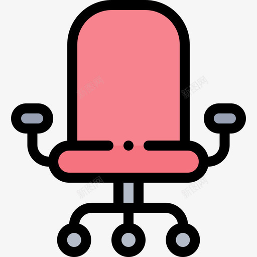 椅子工作简历24线性颜色图标svg_新图网 https://ixintu.com 工作 椅子 简历 线性 颜色