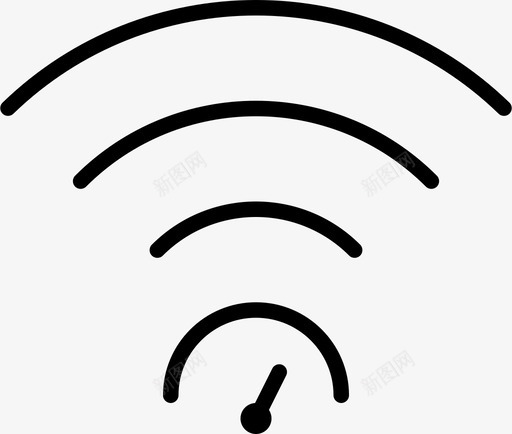 连接规格性能图标svg_新图网 https://ixintu.com wi-fi 性能 波形 精简 规格 连接 速度