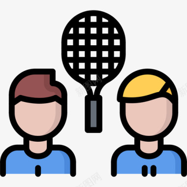 双人网球12彩色图标图标
