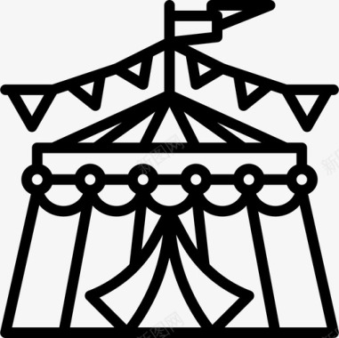 马戏团帐篷68号马戏团直系图标图标