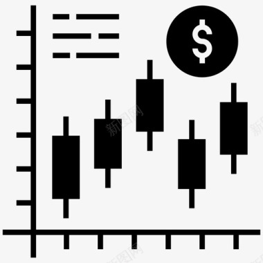 财务图条形图数据图图标图标