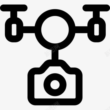 无人机29号摄像机直线型图标图标