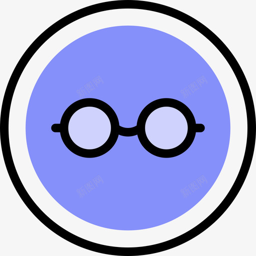 眼镜用户界面55线性颜色图标svg_新图网 https://ixintu.com 用户界面 眼镜 线性 颜色