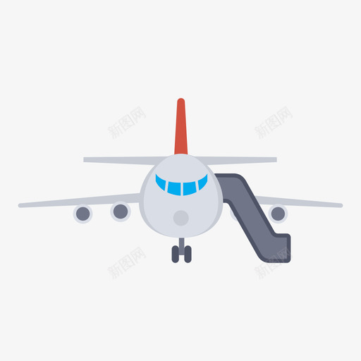 飞机117机场平的图标svg_新图网 https://ixintu.com 平的 机场 飞机