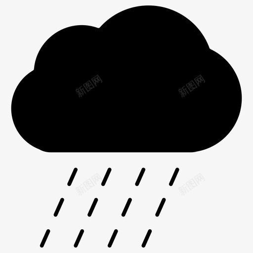 大雨降水降雨图标svg_新图网 https://ixintu.com 图标 大雨 天气 字形 降水 降雨