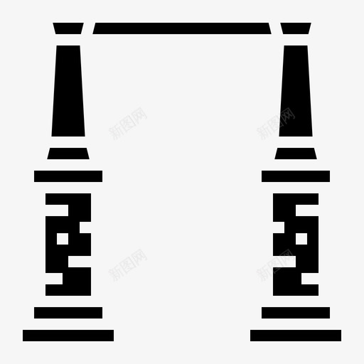 柱子建筑银行图标svg_新图网 https://ixintu.com 实心 建筑 柱子 银行