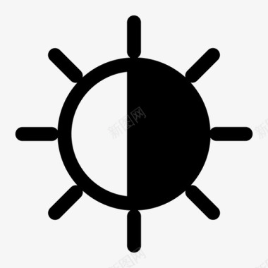 阳光明亮闪亮图标图标