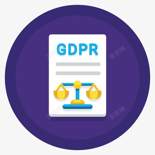 行为准则gdpr36扁平循环图标svg_新图网 https://ixintu.com 循环 扁平 行为准则