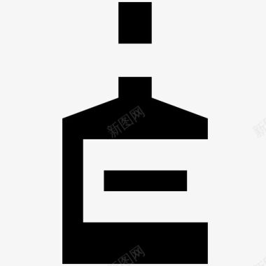 白兰地酒精饮料瓶子图标图标
