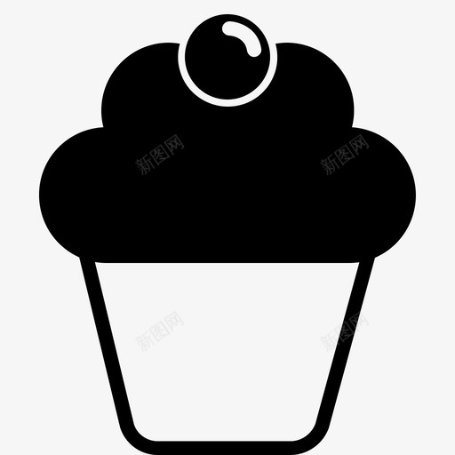 纸杯蛋糕面包店浆果图标svg_新图网 https://ixintu.com 浆果 生日 纸杯 美味 蛋糕 面包店