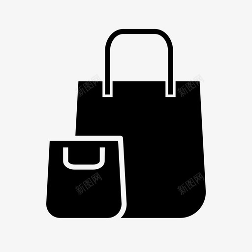 购物袋购物篮电子商务在线购物图标svg_新图网 https://ixintu.com 在线购物 电子商务 购物篮 购物袋