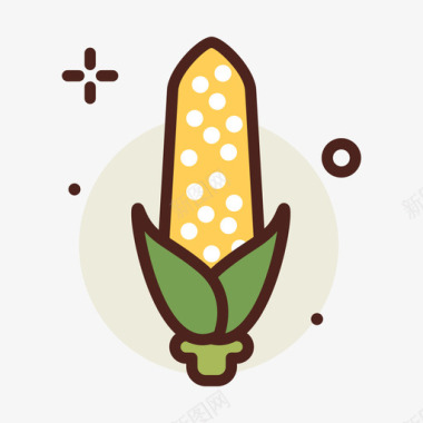 玉米蔬菜1原色图标图标
