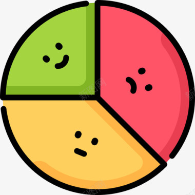 饼图客户服务6线性颜色图标图标