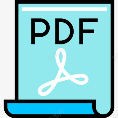 Pdf文件网页和图形1线颜色图标图标