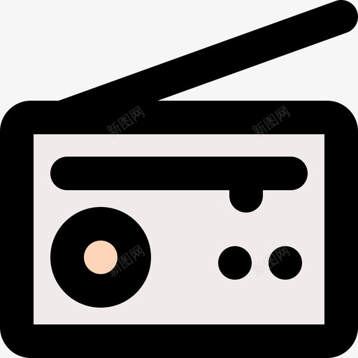 收音机技术设备1线性颜色图标svg_新图网 https://ixintu.com 技术 收音机 线性 设备 颜色
