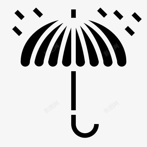 雨伞保护下雨图标svg_新图网 https://ixintu.com 下雨 保护 天气 雨伞 雨天