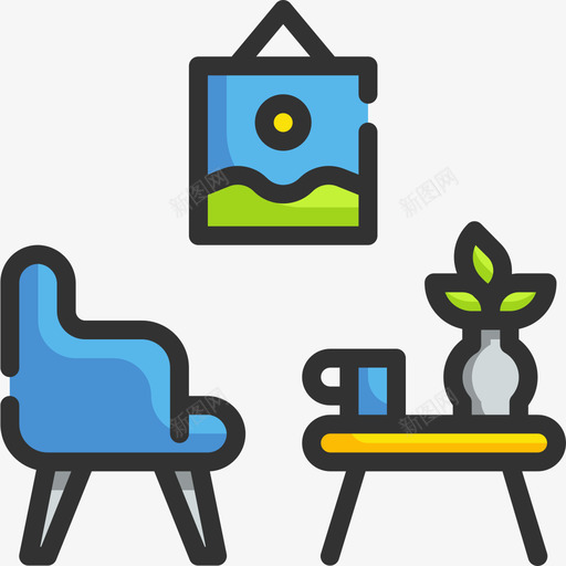 客厅客厅家具和家具图标svg_新图网 https://ixintu.com 客厅 客厅家具 家具
