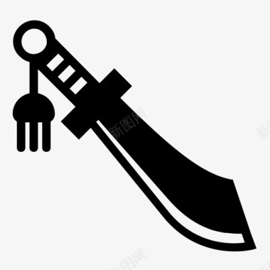 砍刀中国新年刀图标图标