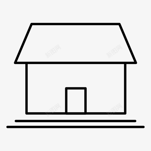 家住宅房子图标svg_新图网 https://ixintu.com 东西 住宅 图标 地方 房子 所有 风格