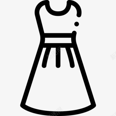 连衣裙缝纫65直线图标图标