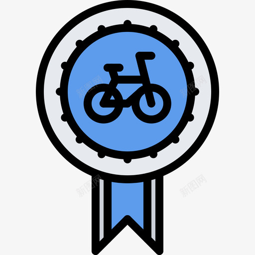 徽章40号自行车彩色图标svg_新图网 https://ixintu.com 40号 彩色 徽章 自行车