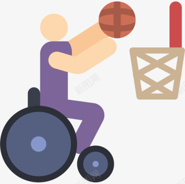 篮球无障碍运动平板图标图标