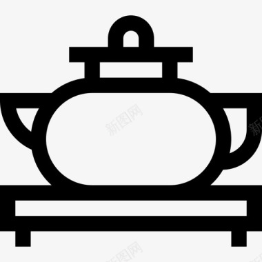 茶壶瓷器72直纹图标图标