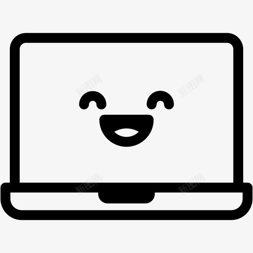 笑电脑设备图标svg_新图网 https://ixintu.com 情感 电脑 笔记本 符号 表情 设备