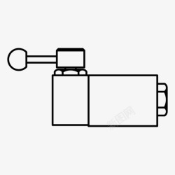 节流节流止回阀控制液压图标高清图片