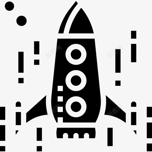 火箭太空124固体图标svg_新图网 https://ixintu.com 固体 太空 火箭