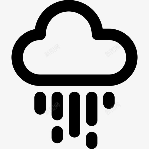 下雨云天气图标svg_新图网 https://ixintu.com 下雨 天气