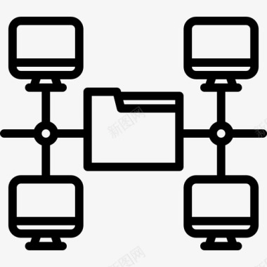 存储库开发人员5线性图标图标