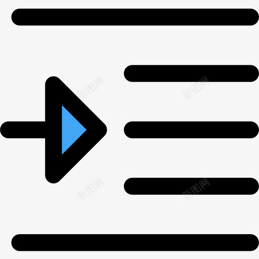 缩进对齐和段落3线颜色图标svg_新图网 https://ixintu.com 对齐 段落 缩进 颜色