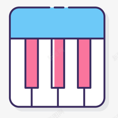 钢琴音乐120线性颜色图标图标