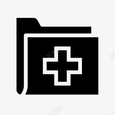 医疗档案文件夹健康图标图标