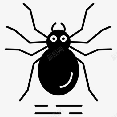 蜘蛛万圣节昆虫图标图标