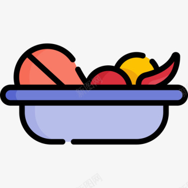 食品葡萄牙5线性颜色图标图标