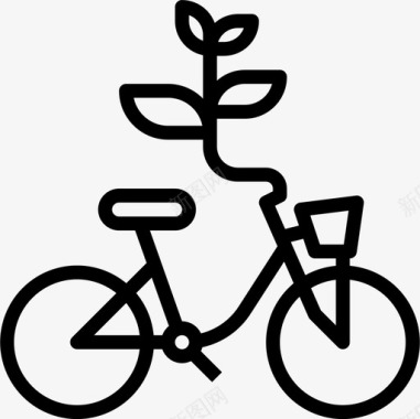 自行车生态186直线型图标图标
