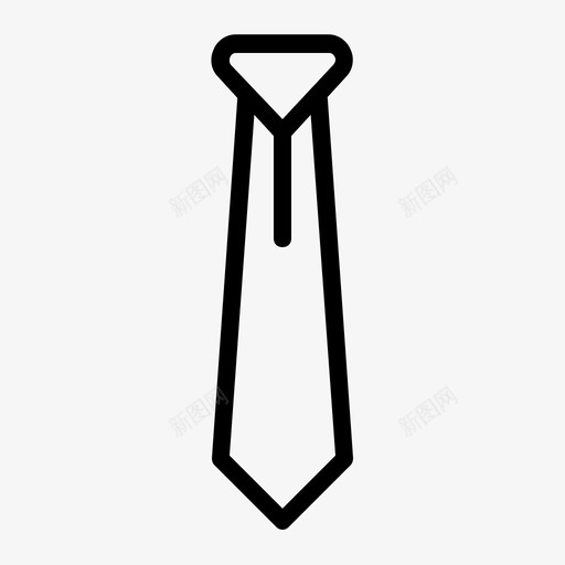 领带商务优雅图标svg_新图网 https://ixintu.com 优雅 办公室 商务 正式 领带 颈部