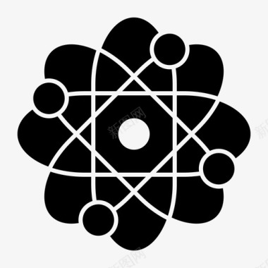 原子生物学键图标图标