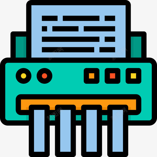 碎纸机文件和文件夹3线性颜色图标svg_新图网 https://ixintu.com 文件 文件夹 碎纸机 线性 颜色