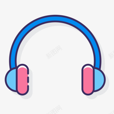 耳机音乐120线性颜色图标图标