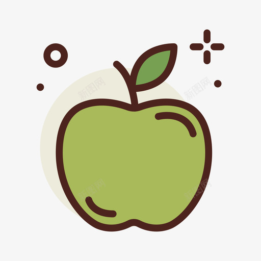 苹果水果29线形颜色图标svg_新图网 https://ixintu.com 水果 线形 苹果 颜色