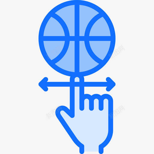旋转篮球49蓝色图标svg_新图网 https://ixintu.com 旋转 篮球 蓝色