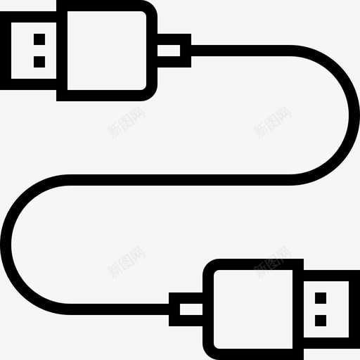 Usb电缆设备41线性图标svg_新图网 https://ixintu.com 电缆 线性 设备