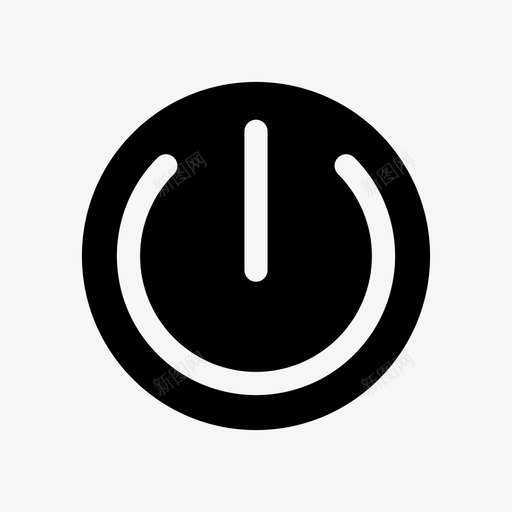 电源标志按钮控制装置图标svg_新图网 https://ixintu.com 信号 关闭 打开 按钮 控制 标志 电源 装置