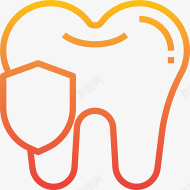 牙科护理牙科32梯度图标图标