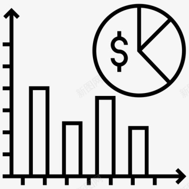 统计分析条形图图标图标