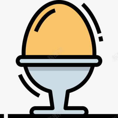 煮蛋早餐31原色图标图标